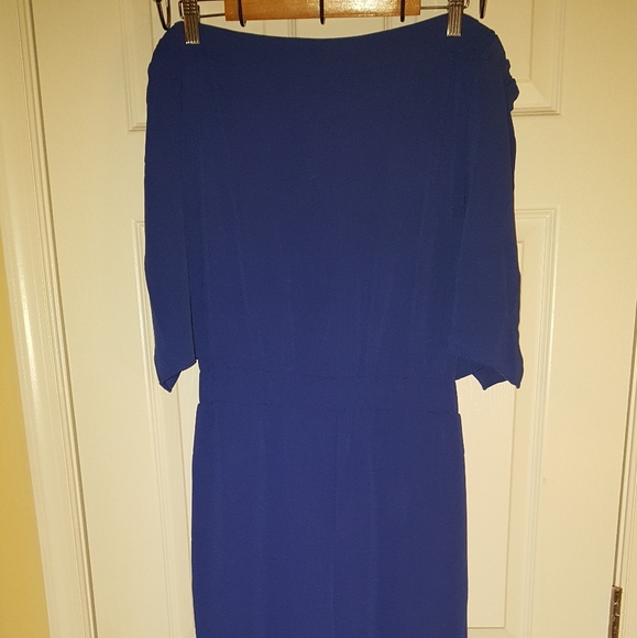 City Chic Off-Shoulder Jumpsuit - Lapis - Picture 6 of 7